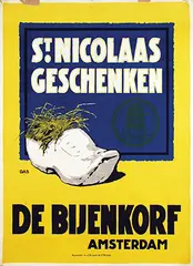 Pieter Das, De Bijenkorf Amsterdam St. Nicolaas Geschenken, poster