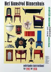 Anthon Beeke, stedelijk museum amsterdam Het Kunstvol Binnenhuis, 1997, poster