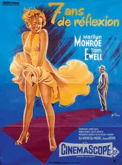 Boris Grinsson, Movie: Marylin Monroe & Tom Ewell in "7 ans de réflexion'', 1955, poster
