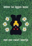 Hendrik Magdalenus (Dick) Bruna, lekker lui liggen lezen met een zwart beertje