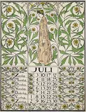 Calendar plate juli by Theo J. Nieuwenhuis, 1898, poster, sold Jun 2019