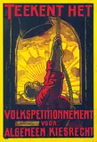 Albert Hahn, Teekent het Volkspetitionement voor Alg. Kiesrecht, 1915, poster