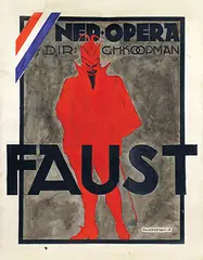 Falk Bierman, Ned. Opera Faust, 1916, poster