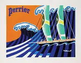 Perrier (sailing boat) by Bernard Villemot, poster, sold Jun 2019