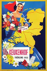 Guust Hens, Keukenhof Holland, 1955, poster