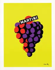 Julian Key, Martini (grapes), 1970, poster