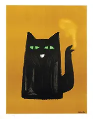 Julian Key, without text (Chat Noire or "Kattekan"), 1966, poster