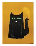 Julian Key, without text (Chat Noire or "Kattekan"), 1966, poster