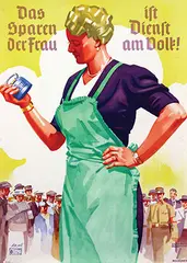 Ludwig Hohlwein, Das Sparen der Frau ist Dienst am Volk! (Städt. Sparkasse Stuttgart), poster