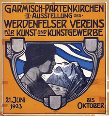 H. Bick, Garmisch-Partenkirchen Werdenfelser Vereins für Kunst und Kunstgewerbe, 1903, poster