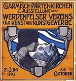 H. Bick, Garmisch-Partenkirchen Werdenfelser Vereins für Kunst und Kunstgewerbe, 1903, poster