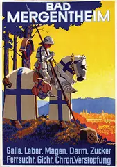 Bad Mergentheim by Gustav A. C. Closs, 1930, poster, sold Jun 2019