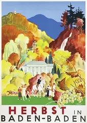 Leo Eduard Faller, Herbst in Baden-Baden, poster