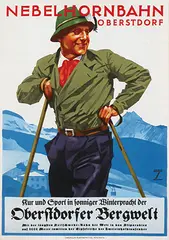 Ludwig Hohlwein, Nebelhornbahn oberstdorf, poster