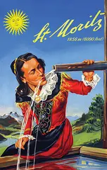 R. Gredig, St. Moritz 1856 m, 1944, poster