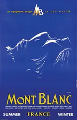 Y. Laty, Mont Blanc summer winter, 1960, poster