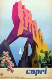 Mario Puppo, capri, 1954, poster