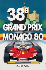 Jacques Grognet, 38e Grand Prix Monaco 80, 1989, poster