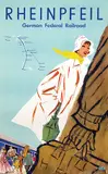 Gerd Grimm, Rheinpfeil German Federal Railroad Basel-Rotterdam-Hoek van Holland-Harwich-London, 1960, poster