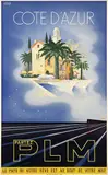 Roland Hugon, PLM Cote D'Azur, 1937, poster