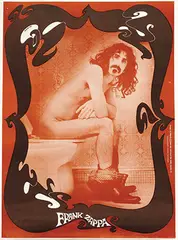 Bobby Davidson, Frank Zappa (on toilet), 1967, poster