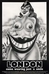Alan Aldridge, London come wearing just a smile, 1968, poster