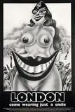 Alan Aldridge, London come wearing just a smile, 1968, poster
