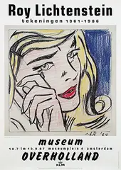 Museum Overholland tekeningen Roy Lichtenstein by Lex Reitsma, 1987, poster, sold Jun 2019