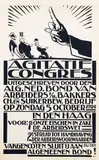 Albert P. Hahn jr., Agitatie Congres Alg. Ned. Bond van Arbeiders i/h Bakkersch. en Suikerbew. Bedrijf in Den Haag, 1924, poster