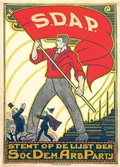 Albert P. Hahn jr., S.D.A.P. Stemt op de lijst der Soc. Dem. Arb. Partij, poster