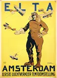 Huibert G. Brian de Kruyff van Dorssen, ELTA Eerste Luchtverkeer Tentoonstelling Amsterdam, 1919, poster