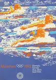 Herbert Graaf, Olympic Games München 1972, swimming, 1971, poster
