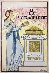 Theo Zasche, 8. Kriegsanleihe (Union-Bank), 1917, poster