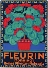 Erwin Roth, Fleurin. Hörning's Reines Pflanzen-Nährsalz, poster