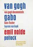 Willem Sandberg, stedelijk museum a'dam van gogh gabo emil nolde pollock, 1958, poster