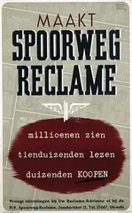 Fedde Weidema, NS Maakt Spoorweg Reclame, 1946, poster
