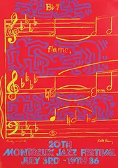 Keith Haring & Andy Warhol, Montreux Jazz Festival, 1986, poster