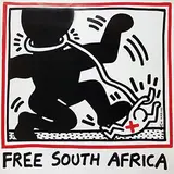 Free South Africa by Keith Haring, 1985, poster, sold Jun 2019