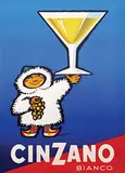 Pièrre Monnerat, Cinzano Bianco, 1956, poster