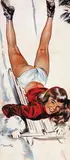 Pierre-Laurent Brenot, without text (pin-up downhill follie), poster