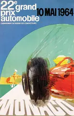 J Maj, 22e grand prix automobile Monaco, 1964, poster