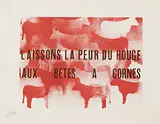 Laissons La Peur Du Rouge Aux Betes A Cornes by l'Atelier populaire de l'Ex-Ecole des Beaux-Arts, 1968, poster, sold Jan 2019