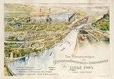 Initials HIBs, Vue Panoramique de l'Exposition Universelle & Internationale de Liège, 1905, poster
