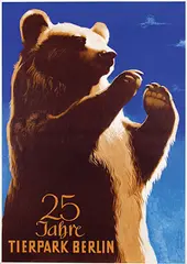 Horst Naumann, 25 Jahre Tierpark Berlin (bear), 1979, poster