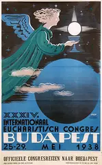 Initials M.C.P., Budapest Internationaal Eucharistisch Congres, 1938, poster