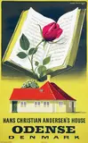 Aage Rasmussen, Hans Christiaan Andersen's House, Odense Denmark, 1958, poster