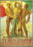 Adolfo de Carolis, Turin Exposition Internationale des Industries de la Proclamation du Royaume d'Italie, 1911, poster