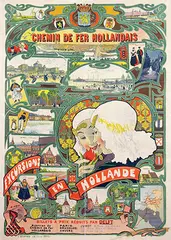 H. Gray, Chemin de Fer Hollandais Excursions en Hollande, poster