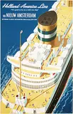 Reyn Dirksen, Holland-America Line ss Nieuw Amsterdam, 1954, poster