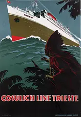 A. Dondou, Cosulich Line Trieste, poster